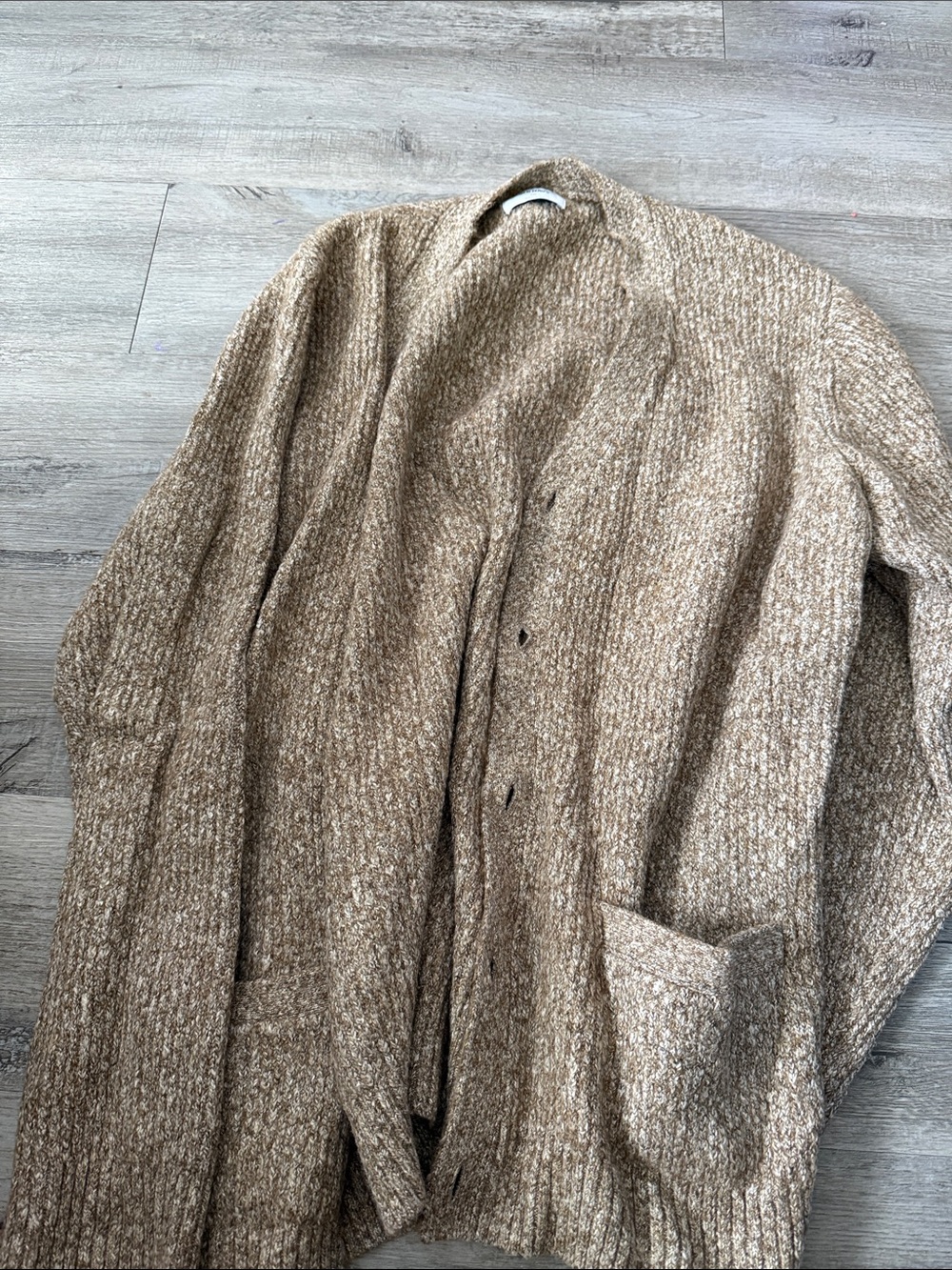 Old Navy Tan Marled Button-Front Cardigan